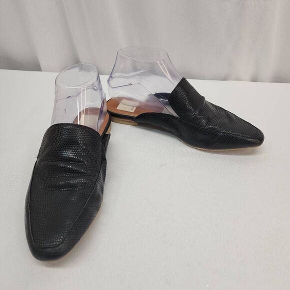 Dolce Vita Size 6.5 Women's Maura Black Mules Croc Embossed Comfy Career Cc - Picture 1 of 10